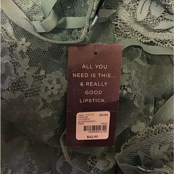 Cacique All-Over Sheer Lace Babydoll 2-Piece Nightie Negligee New Size 22-24 - Picture 5 of 5